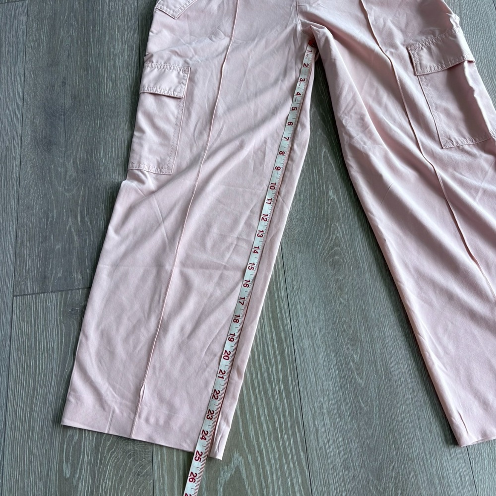 Athleta Womens Light Pink High Rise Straight Leg Vienna Cargo Pants Size 12/P - Picture 13 of 14